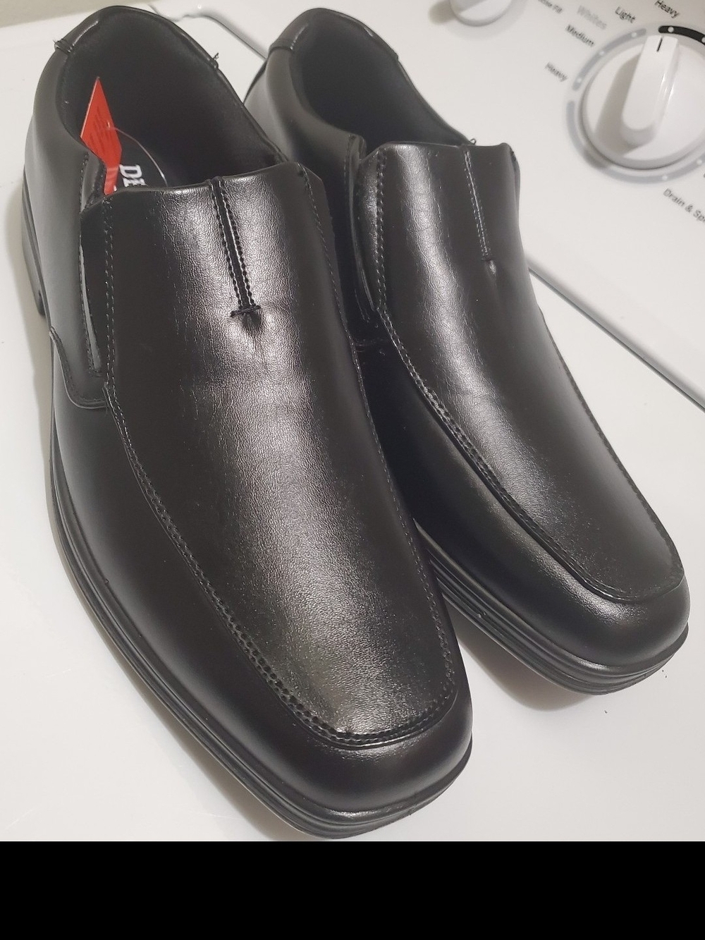 Deer Stags Black Slip-On Dress Loafers for Men